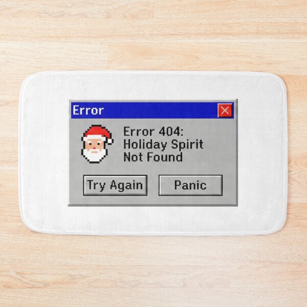 Item preview, Error 404 Holiday Spirit Not Found Pixel Art designed and sold by BKPrintDesing.