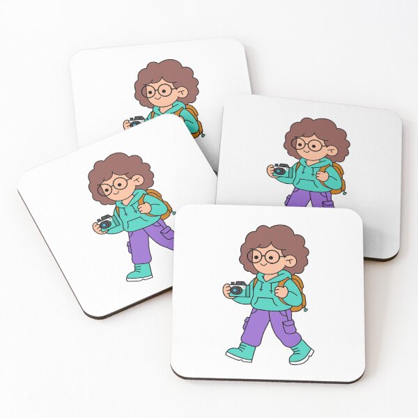 Item preview, Cute Photographer Girl Holding Camera & Travel Bag – Aesthetic Photography Lover T-Shirt designed and sold by GriferrStore.