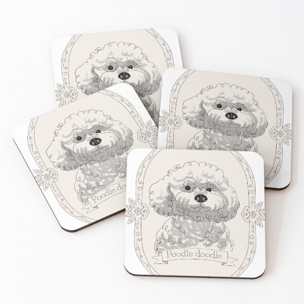Item preview, Vintage Poodle Dog Portrait - Engraving Style Poodle Doodle Art designed and sold by Artichouette.