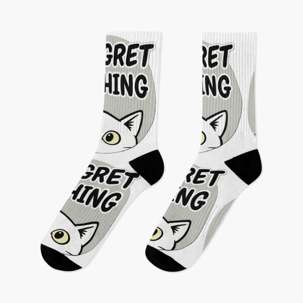 Item preview, Cute White Cat with Wide Eyes: "I Regret Nothing" designed and sold by MartinxMarie.