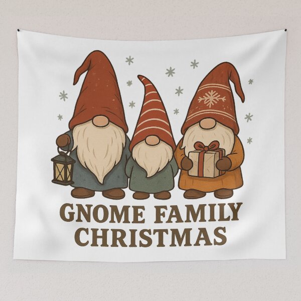 Item preview, Gnomos navideños en familia: adorables gnomos navideños que combinan arte designed and sold by PunchDrop.