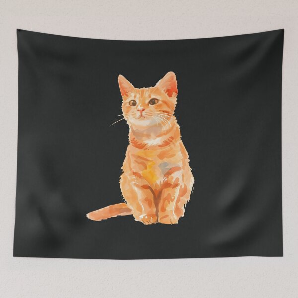 Item preview, Copy of Orange Tabby Cat Portrait, For Orange Cat Lover designed and sold by xiao xuans.