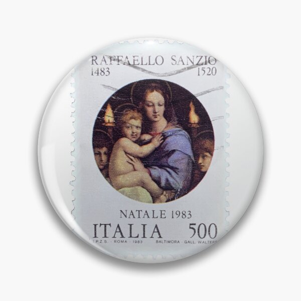 Item preview, Italian Natale Sanzio Vintage 500 Lira Postage Stamp designed and sold by red-amber65.