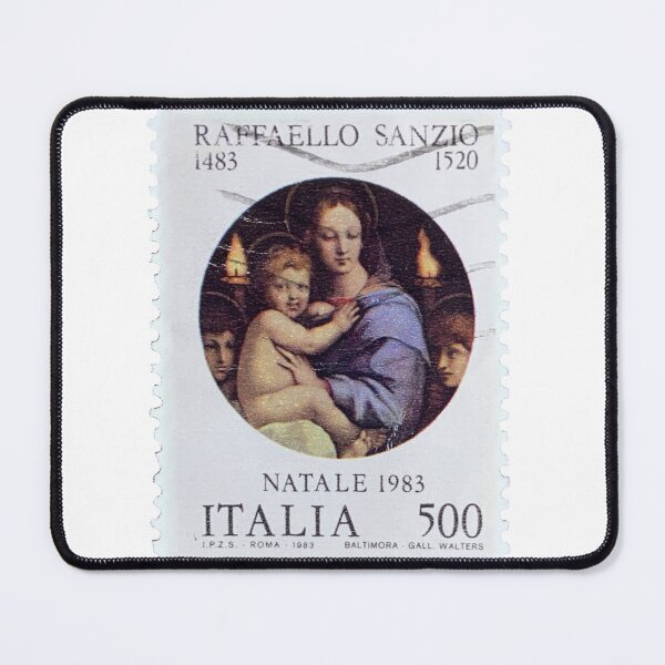 Item preview, Italian Natale Sanzio Vintage 500 Lira Postage Stamp designed and sold by red-amber65.