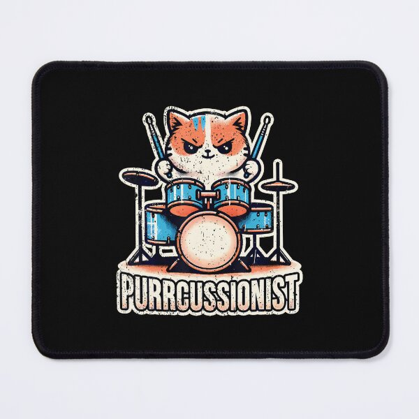 Item preview, Drumming Cat Percussion Drums Percussionist Kitten Drummer designed and sold by CaraRuth.