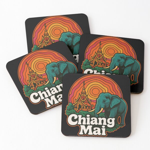 Item preview, Chiang Mai Thailand Retro Trippy Travel designed and sold by TomFrontierArt.