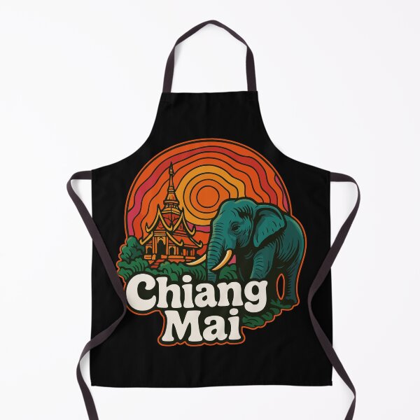 Item preview, Chiang Mai Thailand Retro Trippy Travel designed and sold by TomFrontierArt.