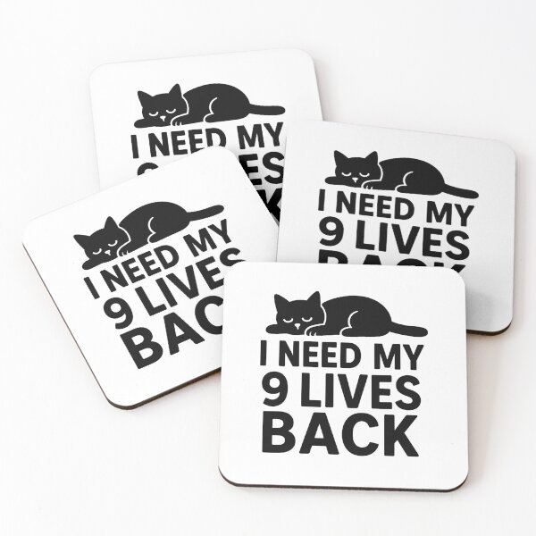 Item preview, I Need My 9 Lives Back – Cat Humor designed and sold by Napini.