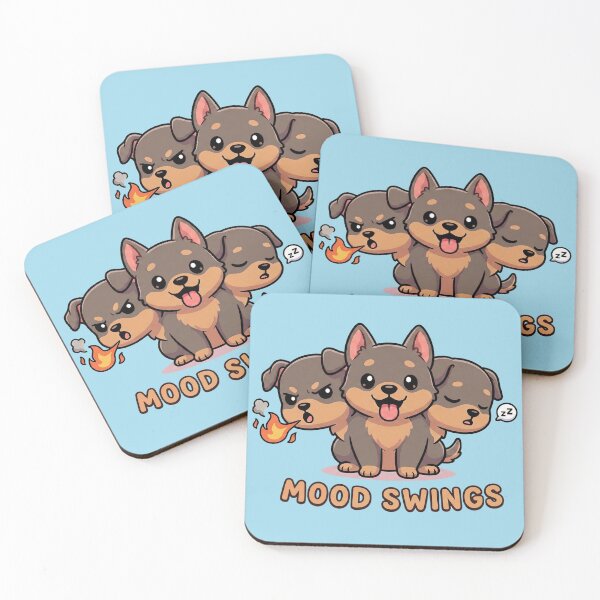 Item preview, Mood Swings Cerberus - Cute Greek Mythology Three Headed Dog designed and sold by MythoWorldddd.