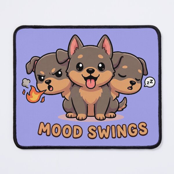 Item preview, Mood Swings Cerberus - Cute Greek Mythology Three Headed Dog designed and sold by MythoWorldddd.