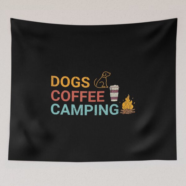 Item preview, Dogs Coffee Camping Lovers Outdoors Adventure Fun designed and sold by CaraRuth.