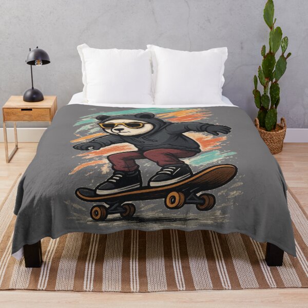 Item preview, Skater Panda T-Shirt | Cool Streetwear Skateboarding Graphic Tee designed and sold by KDesignCrafts.