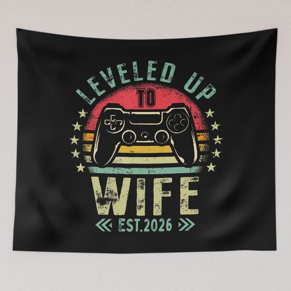 Item preview, Leveled Up To Wife 2026 Newly Married Gamer Promoted To Wife designed and sold by LynneMarisa.