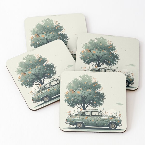 Item preview, Retro Car Aesthetics & Flori: Vintage Green Illustration designed and sold by iwzzuel.