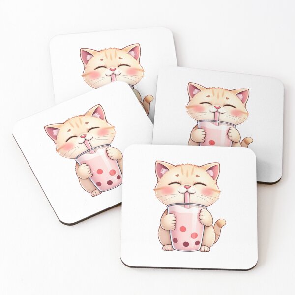 Item preview, Boba Tea Kawaii Cat Sip designed and sold by shashank3d.