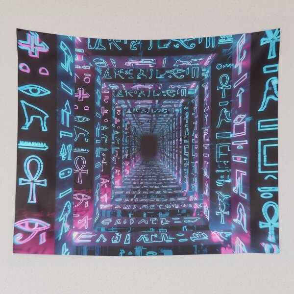 Item preview, 3D Perspectives, Cyberpunk Egyptian Hieroglyphics, Symmetrical Textures (image size 8320x12480) designed and sold by Digital-Davinci.