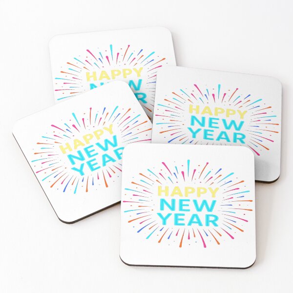 Item preview, Neon Glow Happy New Year Fireworks Art designed and sold by HiteshArt111.