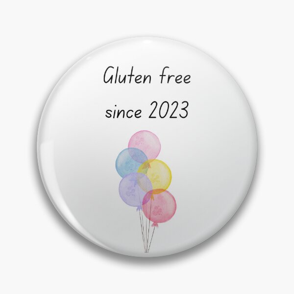 Item preview, Gluten Free Since 2023 – Watercolour Balloon Bunch Illustration & Minimal Typography Design designed and sold by My Gluten Free Life UK.