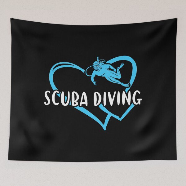 Item preview, Scuba Diver Heart Scuba Diving designed and sold by JaneJanie.