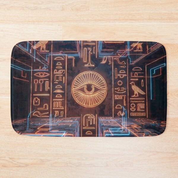 Item preview, 3D Perspectives, Cyberpunk Egyptian Hieroglyphics, Symmetrical Textures (image size 8320x12480) designed and sold by Digital-Davinci.