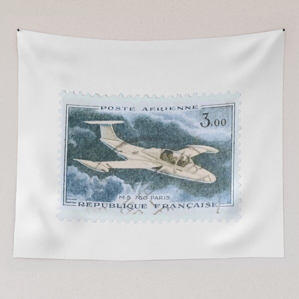 Item preview, Vintage France Ms 760 Aerienne Jet Plane Postage Stamp designed and sold by red-amber65.