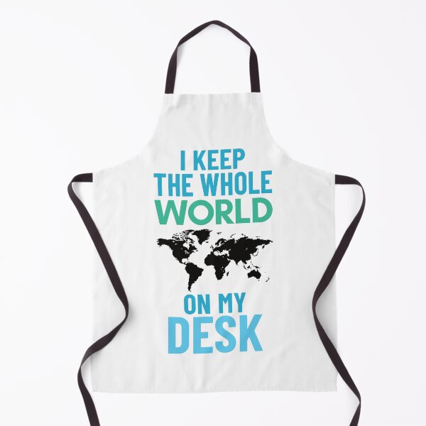 Item preview, I keep the whole world on my desk funny geography designed and sold by Think4Prints.
