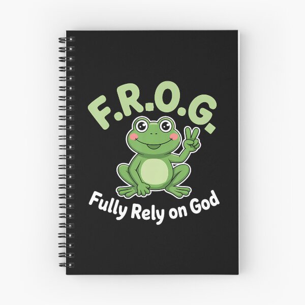 Item preview, Frog Fully Rely On God Christian Quote designed and sold by JaneJanie.