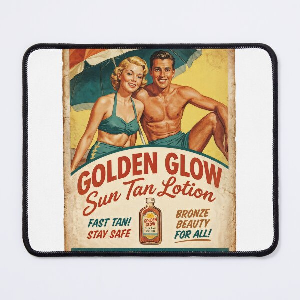 Item preview, Golden Glow Vintage: Your Ticket to a Hollywood Tan designed and sold by ForeverPrintsOK.