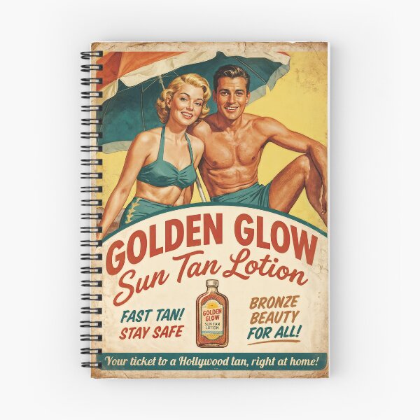 Item preview, Golden Glow Vintage: Your Ticket to a Hollywood Tan designed and sold by ForeverPrintsOK.