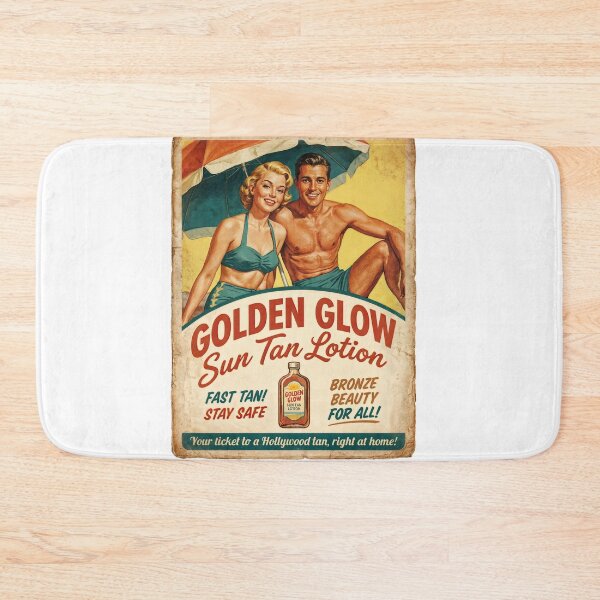 Item preview, Golden Glow Vintage: Your Ticket to a Hollywood Tan designed and sold by ForeverPrintsOK.