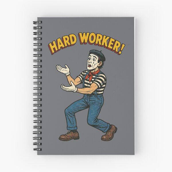 Item preview, Vintage Mime Performer – Hard Worker Retro Cartoon Art designed and sold by The Devil's Bargain.