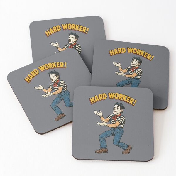 Item preview, Vintage Mime Performer – Hard Worker Retro Cartoon Art designed and sold by The Devil's Bargain.