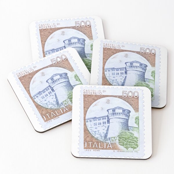 Item preview, Castello Di Rovereto Italian Vintage 500 Lira Postage Stamp designed and sold by red-amber65.