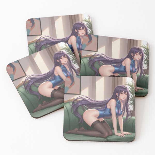 Item preview, Waifu with a magnetic gaze in a sensual pose shows off her charms designed and sold by GerwantSHOP.