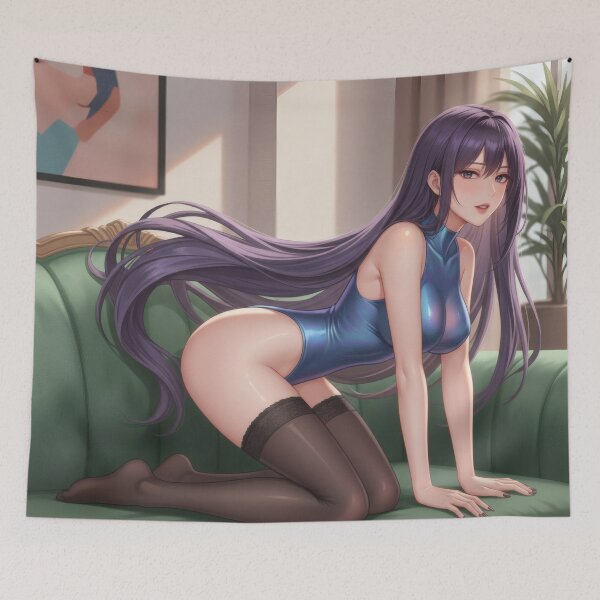 Item preview, Waifu with a magnetic gaze in a sensual pose shows off her charms designed and sold by GerwantSHOP.