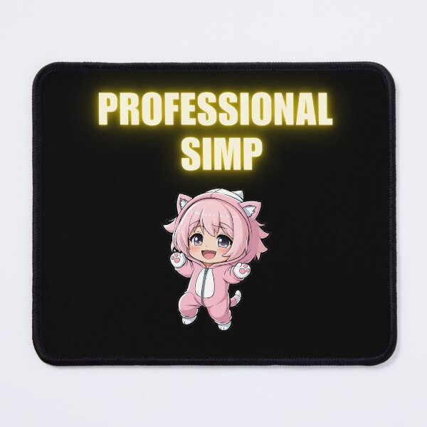 Item preview, Professional Simp Chibi Waifu Pink Pajamas T-Shirt 2025 designed and sold by AnimalMemeHub.