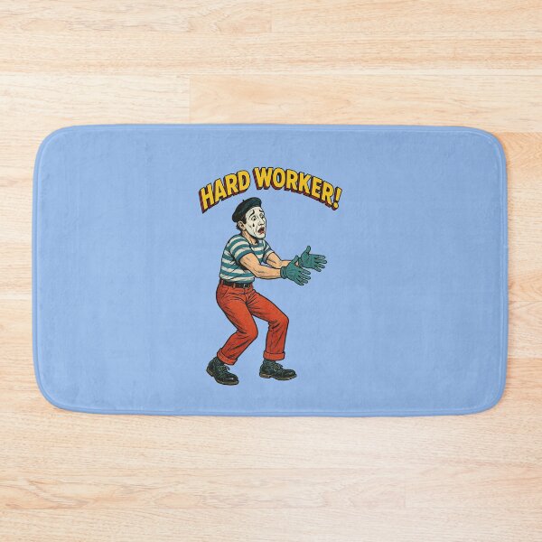 Item preview, Retro Mime Worker – Funny Motivational Cartoon Illustration designed and sold by The Devil's Bargain.