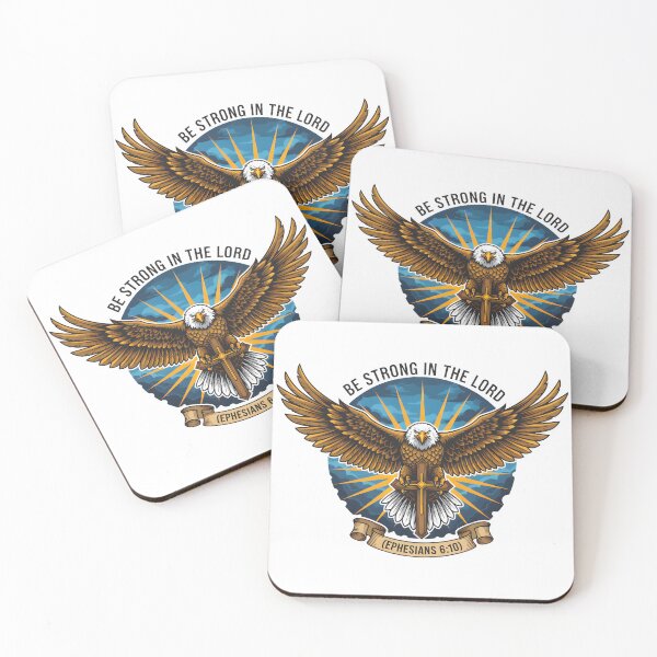 Item preview, Christian Eagle with Cross and Bible Verse Art. designed and sold by loveandlightrb.