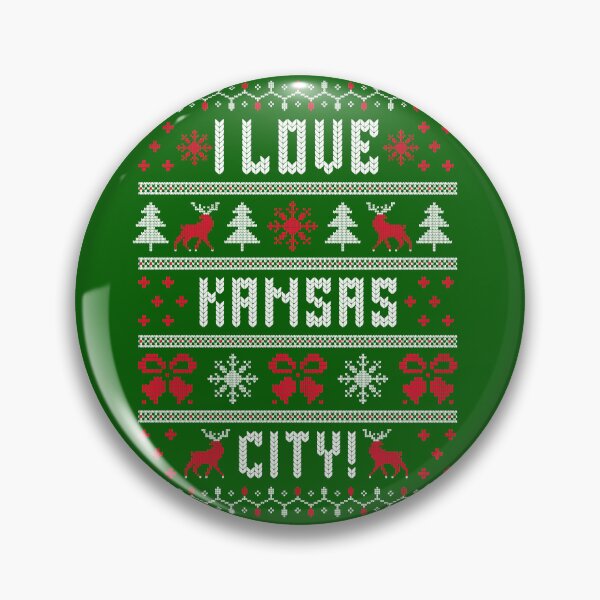 Item preview, I Love Kansas City KC, Ugly Christmas Sweater Design designed and sold by dfunky.