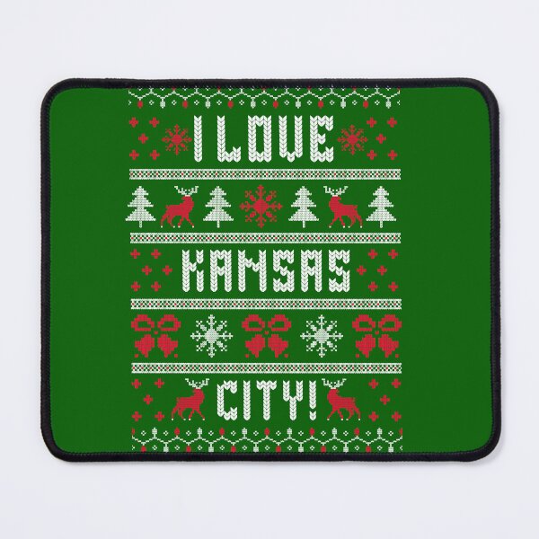 Item preview, I Love Kansas City KC, Ugly Christmas Sweater Design designed and sold by dfunky.