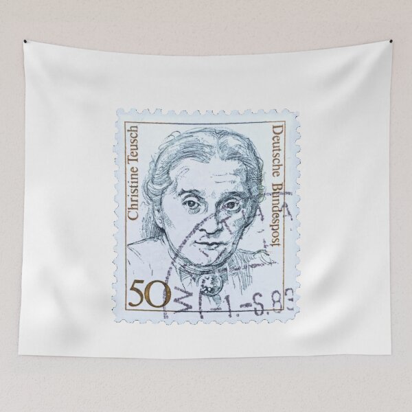 Item preview, Vintage German Christine Teusch 50 Mark Postage Stamp designed and sold by red-amber65.