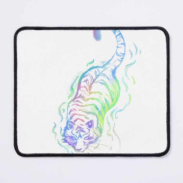Item preview, Neon Swimming Tiger With Swirls designed and sold by afireArts.