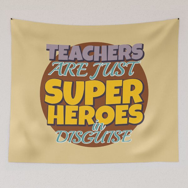 Item preview, Teachers are just super heroes in disguise designed and sold by Think4Prints.