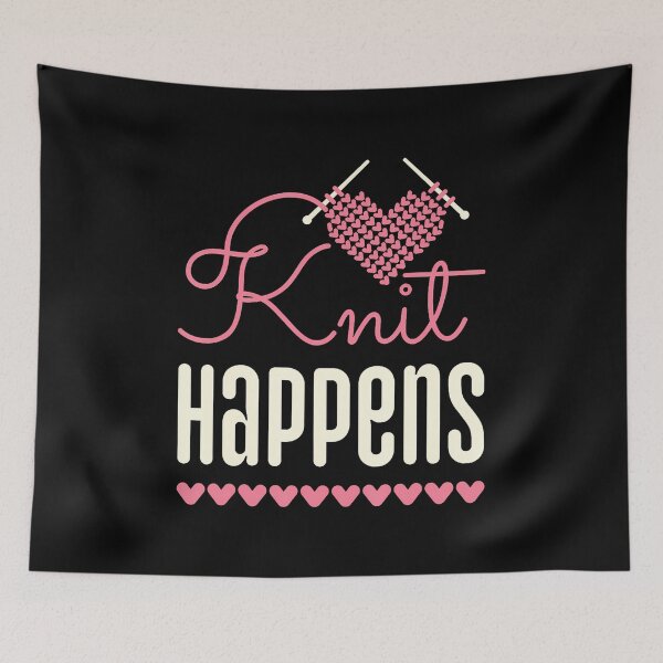 Item preview, Knit Happens Funny Knitter Knitting Lover designed and sold by CharlotteSandra.