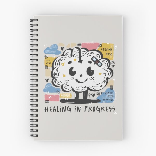 Item preview, Brain with Band-Aid – Healing in Progress designed and sold by DoodleMoodSpace.