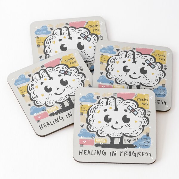 Item preview, Brain with Band-Aid – Healing in Progress designed and sold by DoodleMoodSpace.
