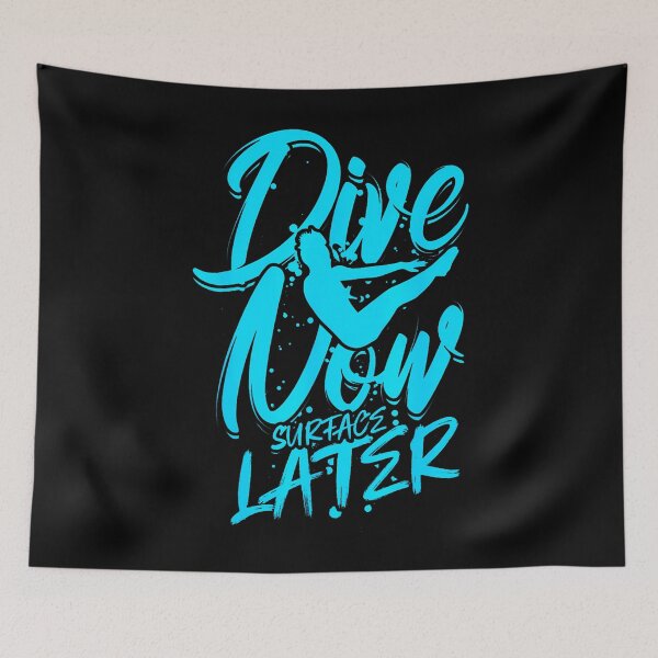 Item preview, Diving Scuba Dive Freediving Dive Now Surface Later designed and sold by ChelseaEula.