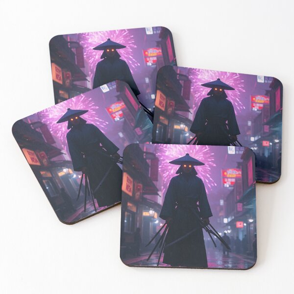 Item preview, Neon Shadow Samurai — Midnight Countdown designed and sold by OhmAuraArt.