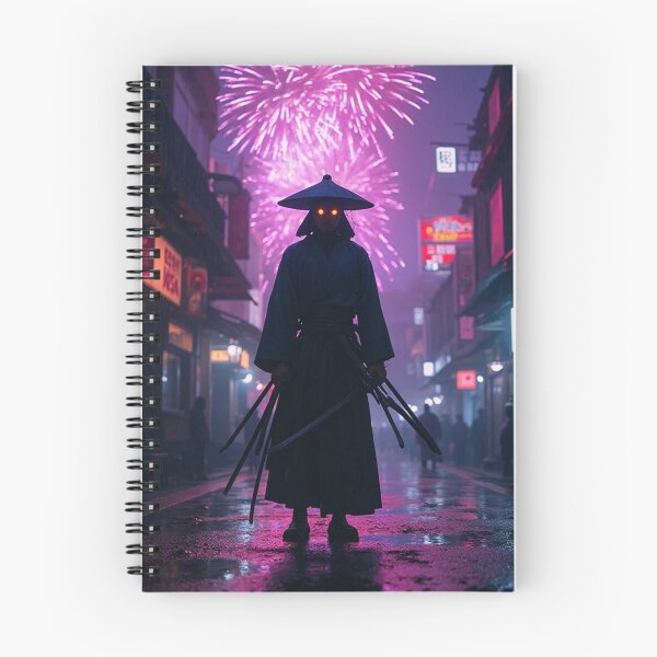 Item preview, Neon Shadow Samurai — Midnight Countdown designed and sold by OhmAuraArt.