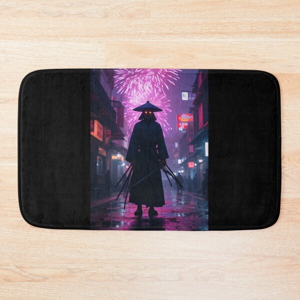 Item preview, Neon Shadow Samurai — Midnight Countdown designed and sold by OhmAuraArt.